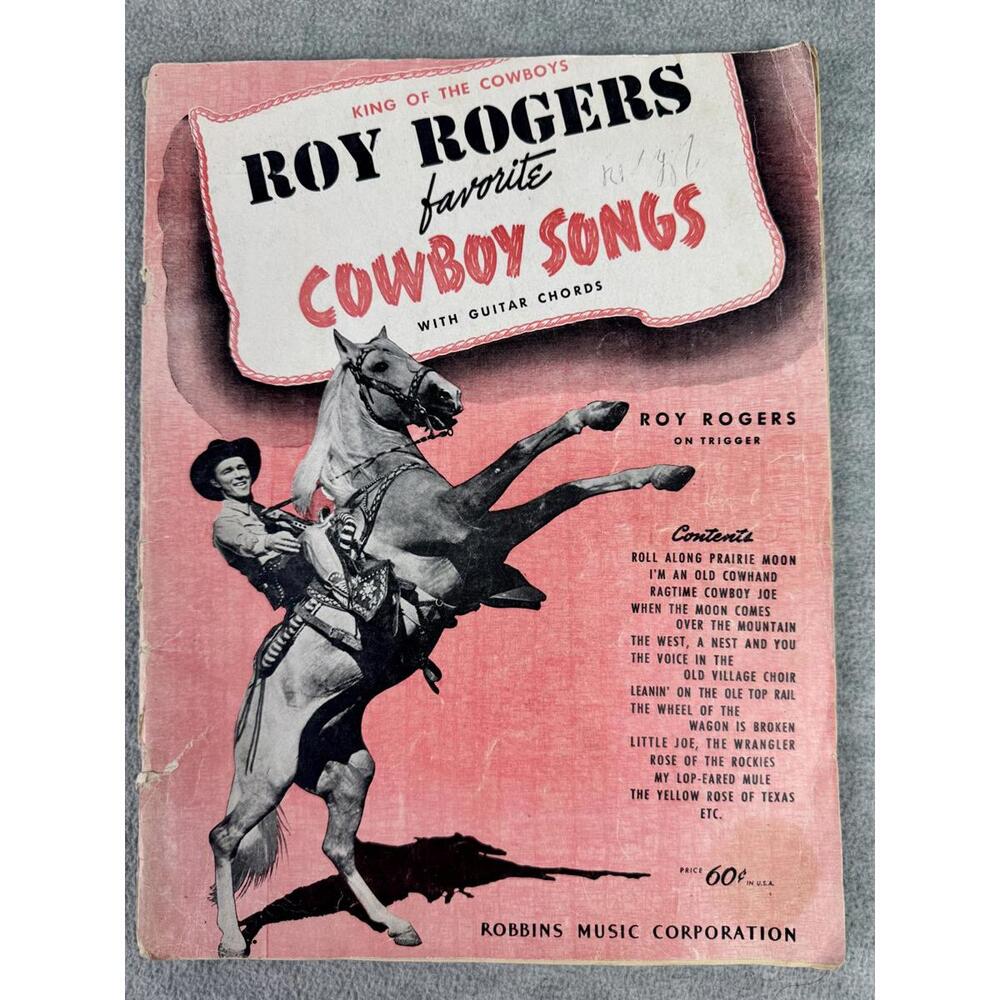 roy rogers favorite cowboy songs‎ vintage sheet music songbook western